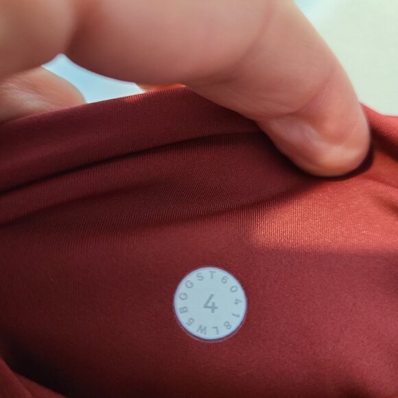 Lululemon Fast and Free Leggings Womens Size 4 Multiple Pockets Red Activewear - Picture 9 of 9